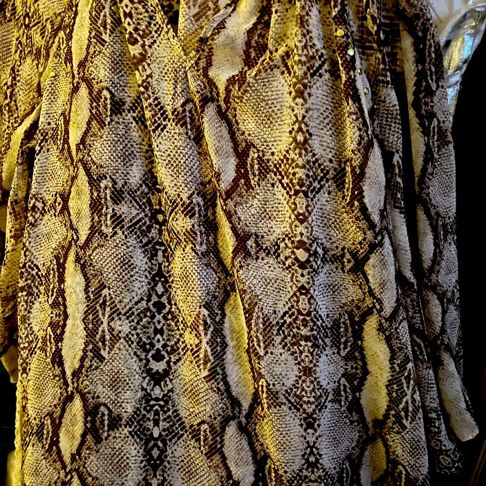 Silk Two Piece Leopard Print Dress with a matching slip